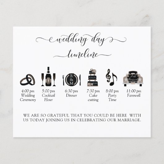 白黒エレガントのタイムラ結婚イン、プログラム (正面)