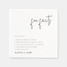 白黒エレガントのナプキ結婚ンス スタンダードカクテルナプキン