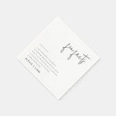 白黒エレガントのナプキ結婚ンス スタンダードカクテルナプキン (角)