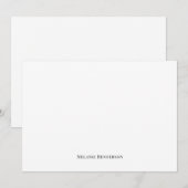 白黒エレガントのノートカクラシックード ノートカード (正面/裏面)