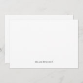 白黒エレガントのノートカクラシックード ノートカード (正面/裏面)