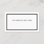 白黒エレガントのビジネスストライプのカード 名刺 (裏面)