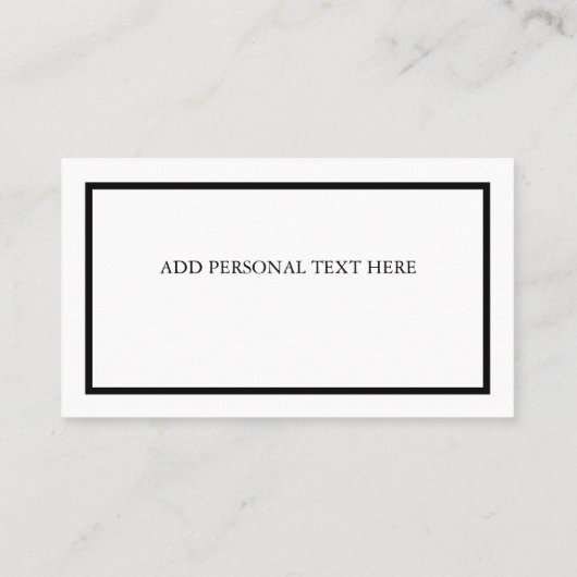 白黒エレガントのビジネスストライプのカード 名刺 (裏面)