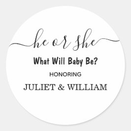 白黒エレガントのミニマルなジェンダーが明らかにする ラウンドシール