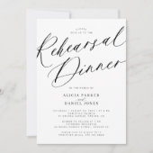 白黒エレガントのリハ結婚ーナー 招待状 (正面)