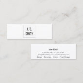 白黒エレガントの名刺 スキニー名刺 (正面/裏面)