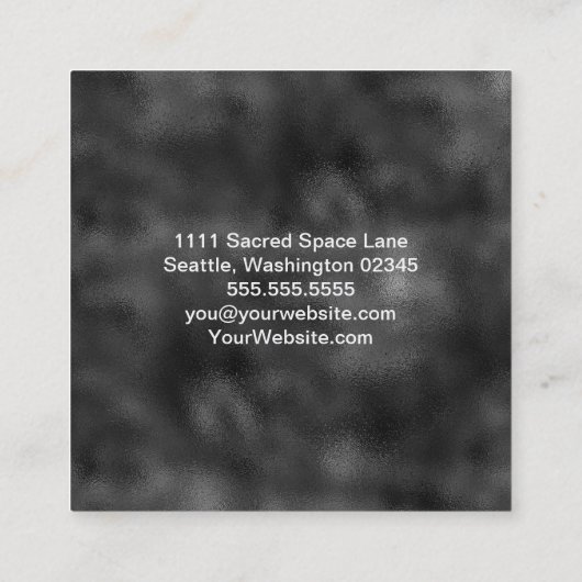 白黒エレガントの名刺 スクエア名刺 (裏面)