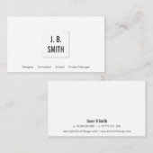 白黒エレガントの名刺 名刺 (正面/裏面)