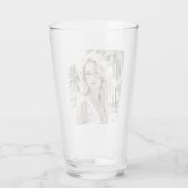 白黒エレガントの女の子 タンブラーグラス (裏面)