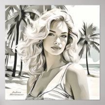 白黒エレガントの女の子