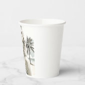 白黒エレガントの女の子 紙コップ (左)