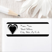 白黒エレガントの宛名ラベル ラベル (インサイチュ)