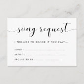 白黒エレガントの曲結婚の要求 エンクロージャーカード (正面)