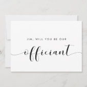 白黒エレガントの正式提案書カード 招待状 (正面)