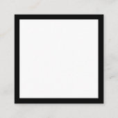 白黒エレガントのQR結婚コード エンクロージャーカード (裏面)