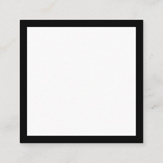 白黒エレガントのQR結婚コード エンクロージャーカード (裏面)