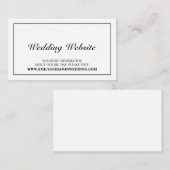 白黒エレガントのWebサ結婚イト エンクロージャーカード (正面/裏面)
