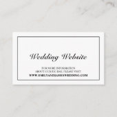 白黒エレガントのWebサ結婚イト エンクロージャーカード (正面)