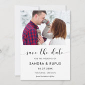 白黒エレガントは日付写真を保存 セーブザデート (正面)