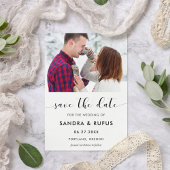 白黒エレガントは日付写真を保存 セーブザデート