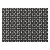 白黒エレガントアイボリーのクリスマス装飾 テーブルクロス (正面(横))