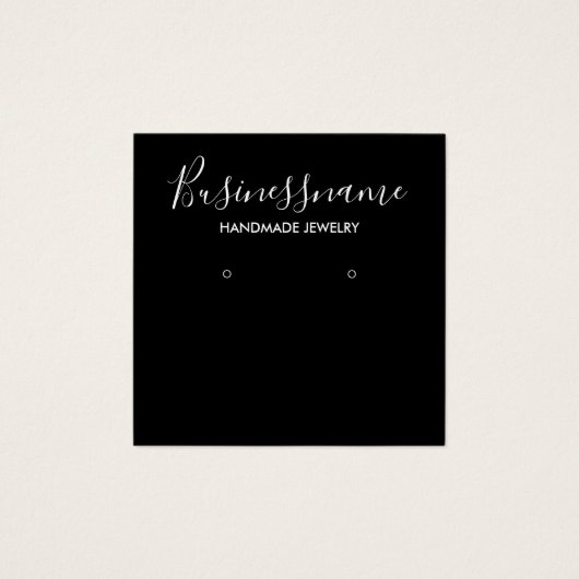 白黒エレガントイヤリング表示カード (正面)