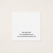 白黒エレガントイヤリング表示カード (裏面)