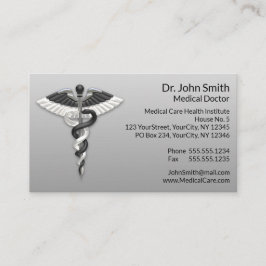 白黒エレガントカドゥセウスクラスノーブル医療 予約カード