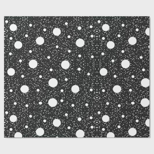 白黒エレガントギフト包装紙転が ラッピングペーパー (フラット)