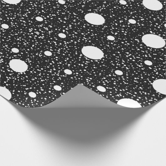 白黒エレガントギフト包装紙転が ラッピングペーパー (角)