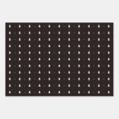 白黒エレガントクリスマスツリー ラッピングペーパーシート (正面3)