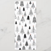 白黒エレガントクリスマスディナーパーティー メニュー (裏面)