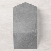 白黒エレガントグレーすべて1つの結婚式の招待 オールインワン招待状 (外側)