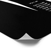 白黒エレガントゲイの結婚座席表 ポスター (角)