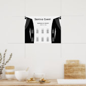 白黒エレガントゲイの結婚座席表 ポスター (キッチン)