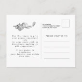 白黒エレガントゴルフ19thバースデーパーティー インビテーションポストカード (裏面)