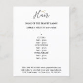 白黒エレガントゴールデンはさみヘアメニューフライ チラシ (正面)