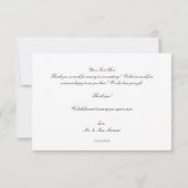 白黒エレガントサンキューカード サンキューカード (裏面)