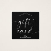 白黒エレガントシックなロゴの髪のサロンギフトカード (正面)