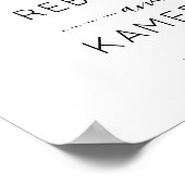 白黒エレガントシンプルウェディングウェルカム ポスター (角)