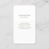 白黒エレガントシーシェルバタフライ 名刺 (裏面)