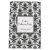 白黒エレガントスカルダマスク ミディアムペーパーバッグ (裏面)