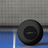 白黒エレガントスクリプト名 卓球ボール (ネット)