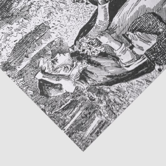 白黒エレガントスケッチレッドライディングフードウルフ 薄葉紙 (詳細)