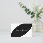 白黒エレガントスタイルプロフェッショナル 名刺 (スタンド正面)