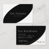 白黒エレガントスタイルプロフェッショナル 名刺 (正面/裏面)