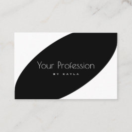 白黒エレガントスタイルプロフェッショナル 名刺