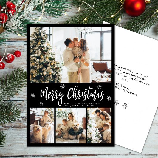 白黒エレガントスノーフレーク4写真クリスマス