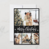 白黒エレガントスノーフレーク4写真クリスマス (正面)