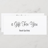 白黒エレガントスパサロンギフト証明書 (正面/裏面)